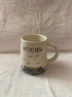 Witch's Brew Rea Dunn Ceramic Mug - Cream with Black & Green Accent
